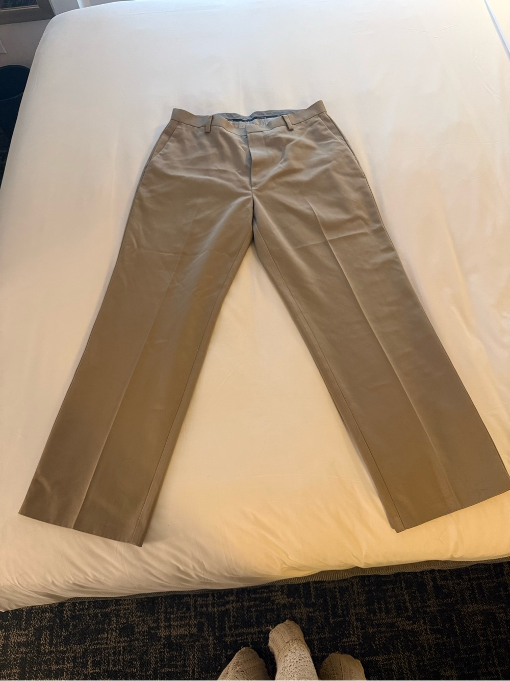 Dockers Men's Flat-Front Chinos in Khaki Tan